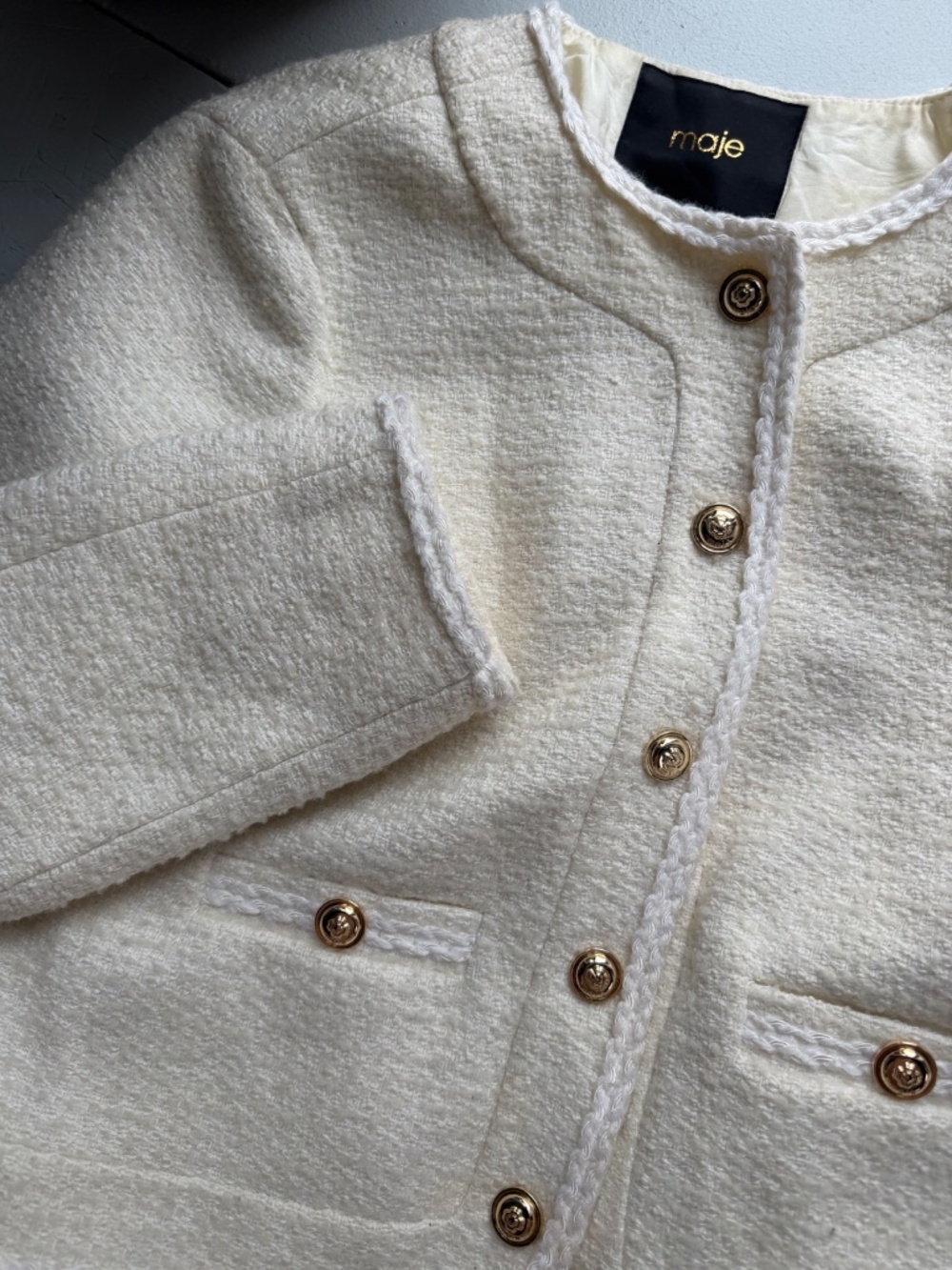 Maje tweed blazer size s - Picture 4 of 7